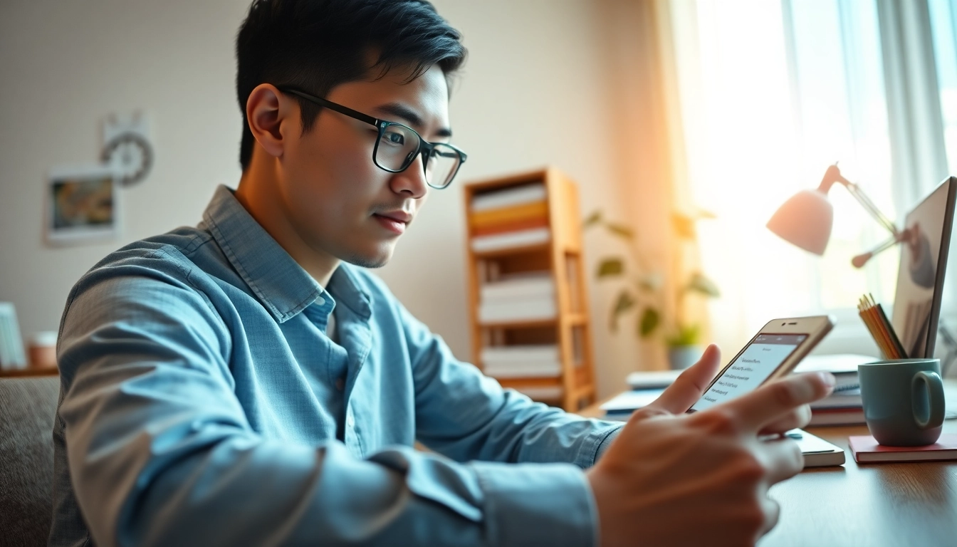 Detail of a user engaging with 有道翻译 app on a tablet in a cozy workspace.