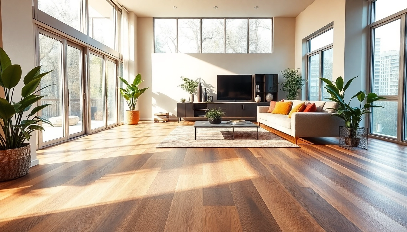 Stylish living room with lvp flooring demonstrating elegance and comfort in modern decor.