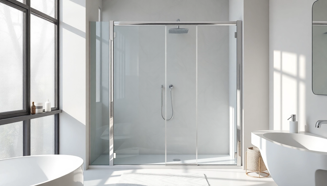 Paroi de douche à l'italienne élégante embellissant un intérieur moderne.