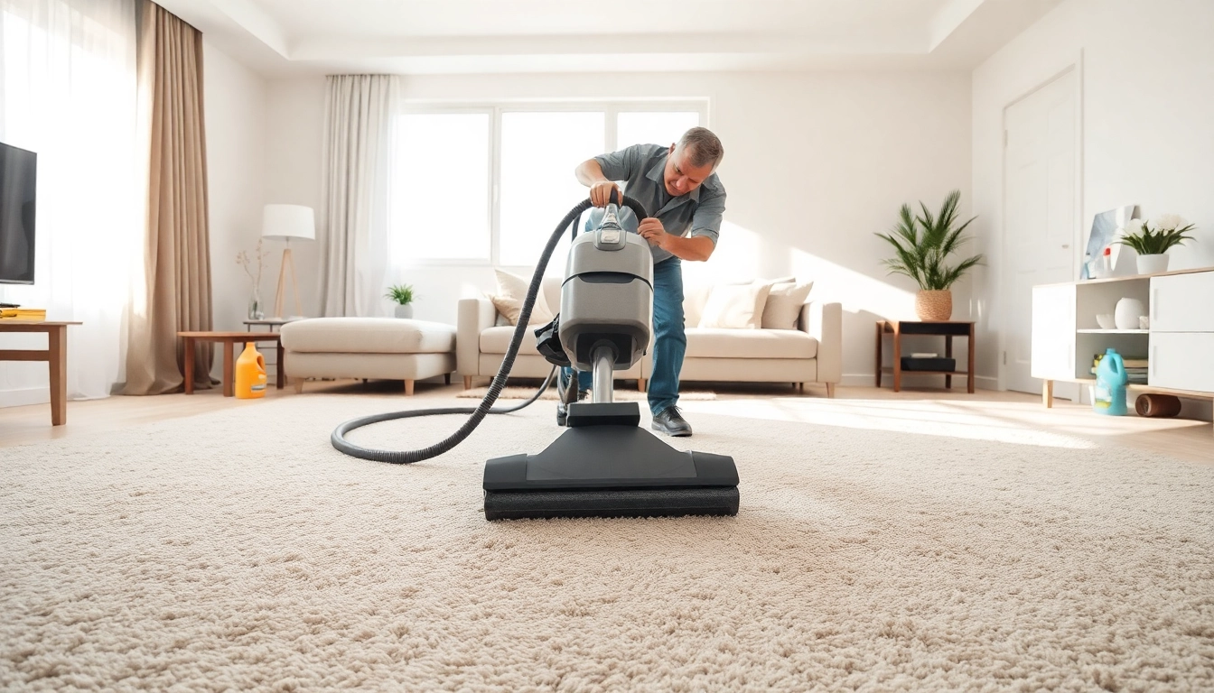 Experience exceptional carpet cleaning specials featuring expert technicians revitalizing a plush carpet.