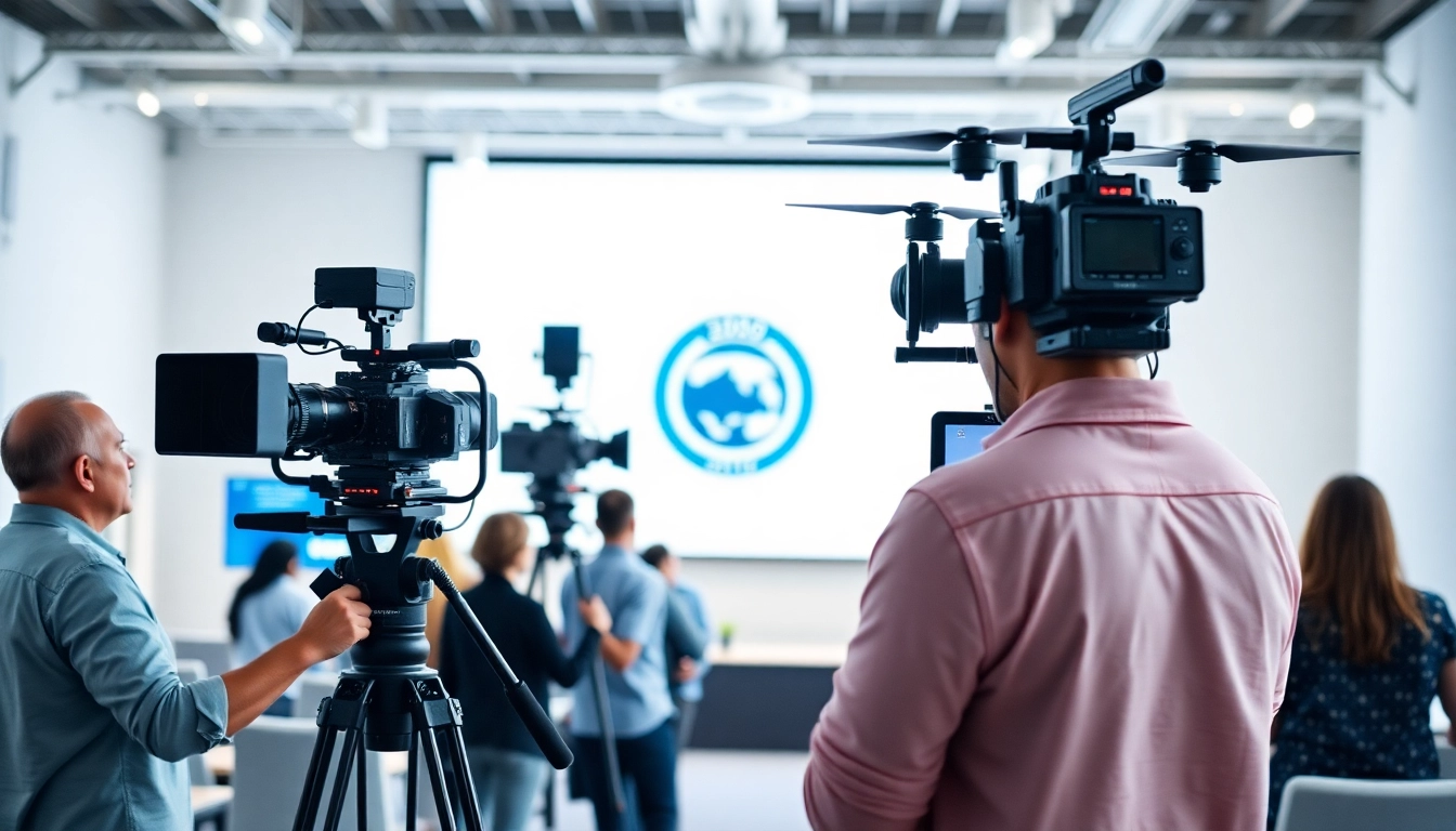 Capture from a dynamic video production company Phoenix filming a corporate event in action.