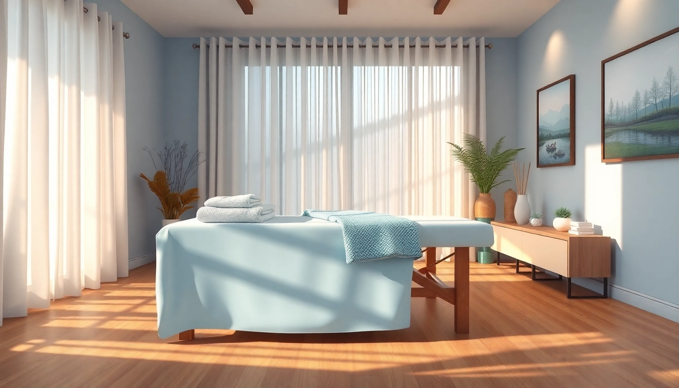 Relaxing massage therapy space inviting clients to explore services at https://forumup.org/ with calming decor.