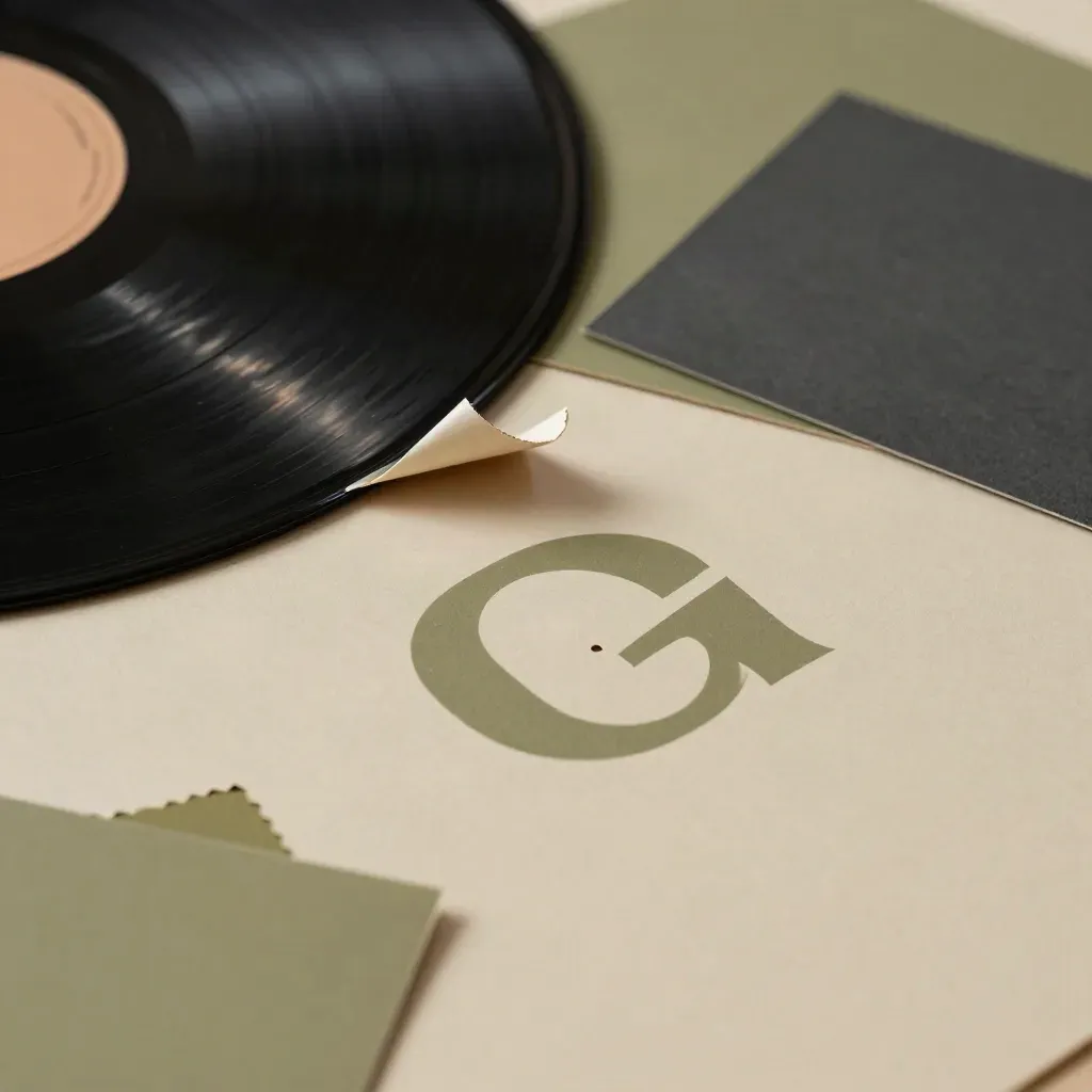 Macro proof set of cut vinyl logo cleanup samples and peeled corner studies on a khaki surface.