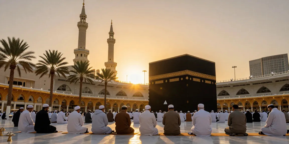 Immerse in the essence of umroh full ramadhan with serene scenes of spirituality in Mecca.