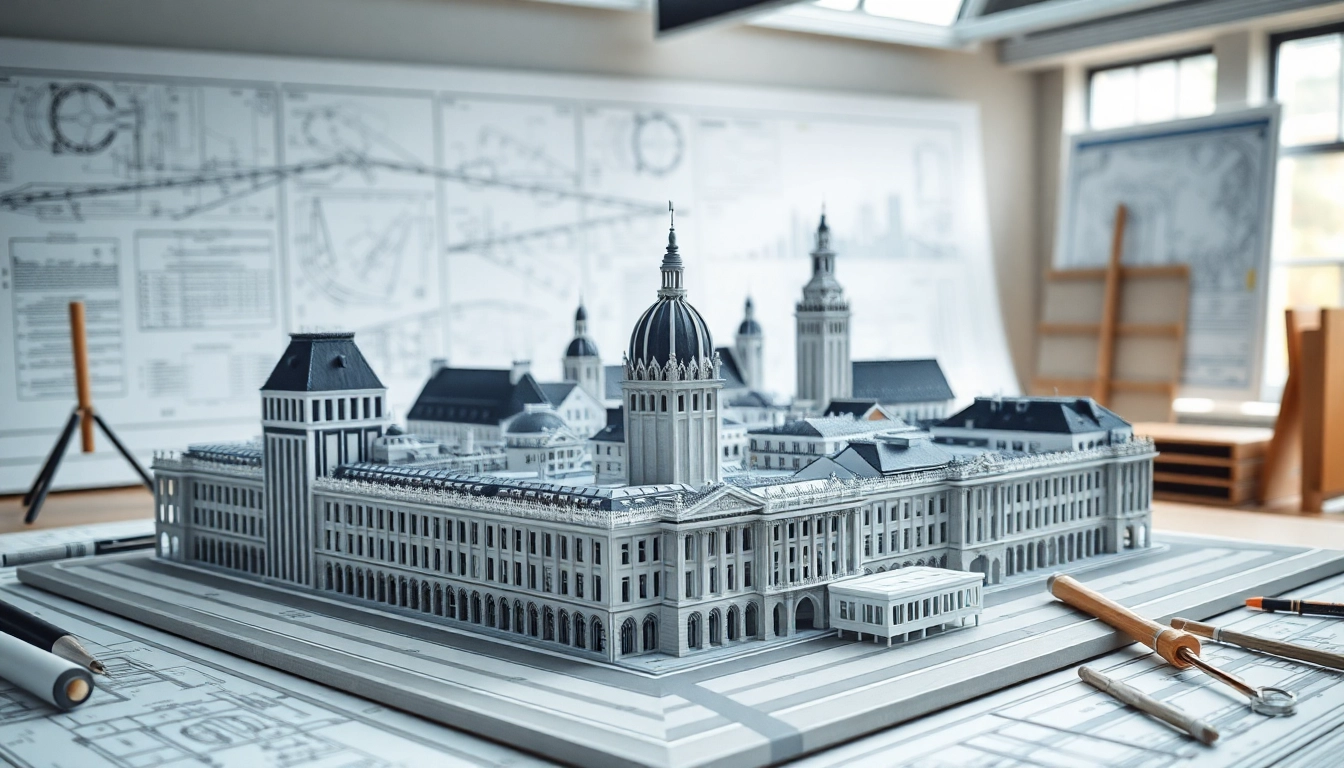 Architekturmodellbau Bonn in professioneller Umgebung mit Detailansichten und kreativen Werkzeugen.