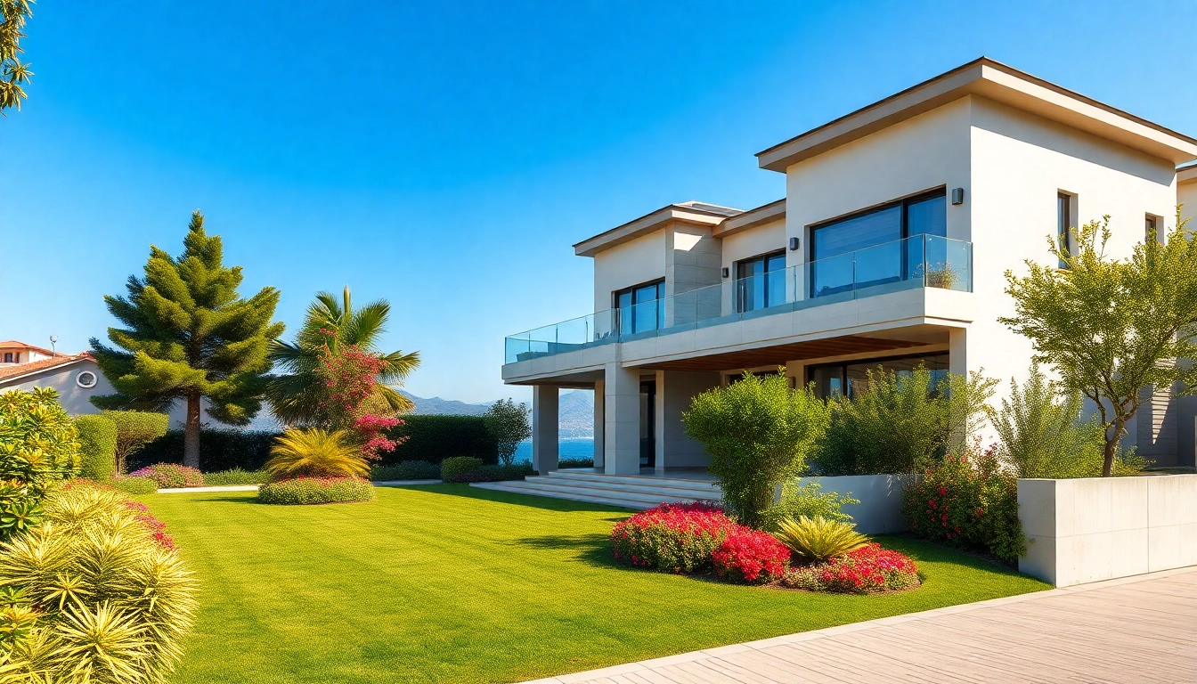 Showcasing stunning houses for sale in alanya turkey with Mediterranean views and lush greenery.