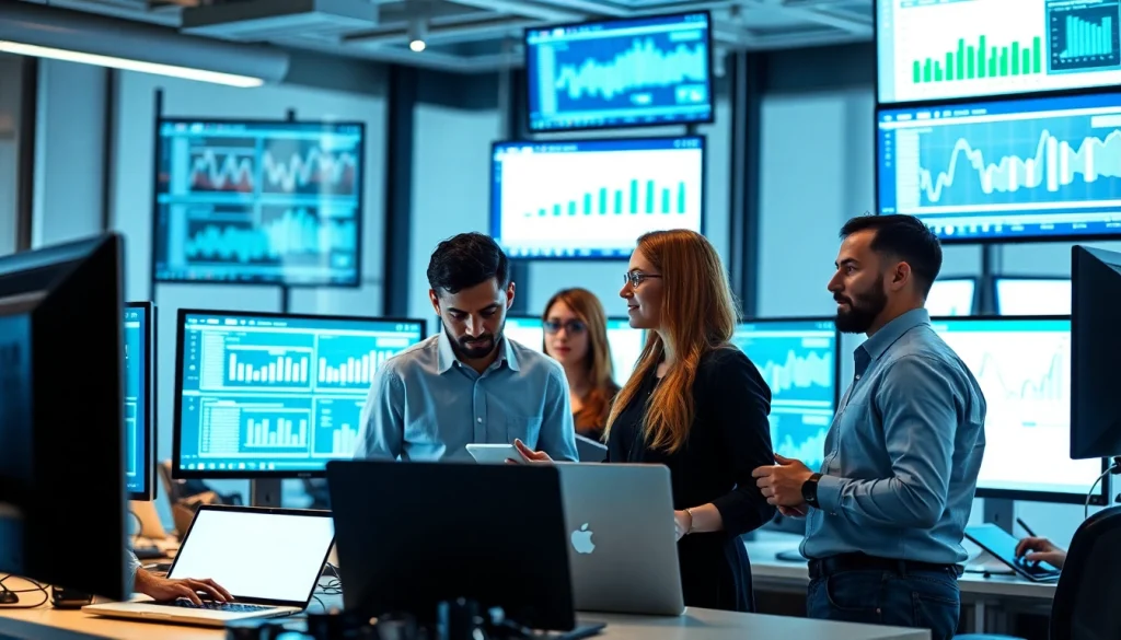 Managed IT Services team providing expert support and collaboration in a modern office.