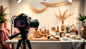 Fotografia di Prodotti: Eccellente composizione di oggetti artigianali in un'ambientazione luminosa.