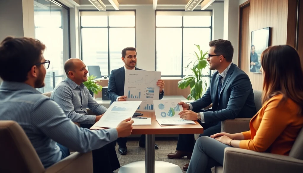 Engaging financial advisor from an independent wealth management firm San Antonio presenting strategies to clients.