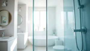 Betrachten Sie die elegante sonni Duschkabine mit modernem Design in einem stilvollen Badezimmer.