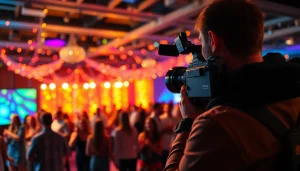 Capture vibrant moments with professional event videography services at festive gatherings.