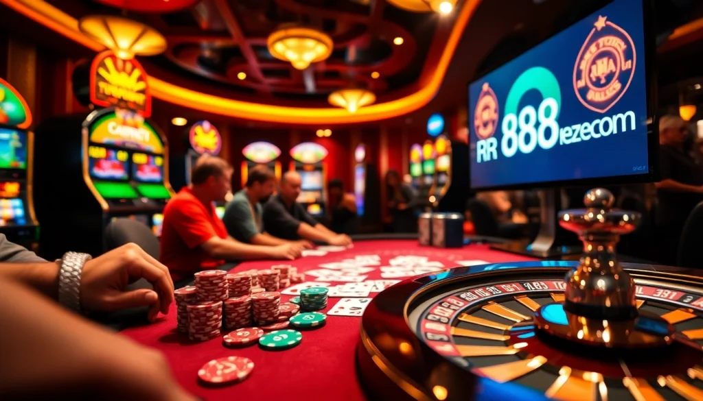Join the excitement at rr88ezcom with thrilling poker action and vibrant casino ambiance.