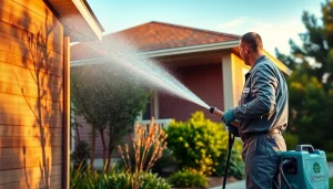 Soft wash expert restoring a home's exterior with gentle pressure washing