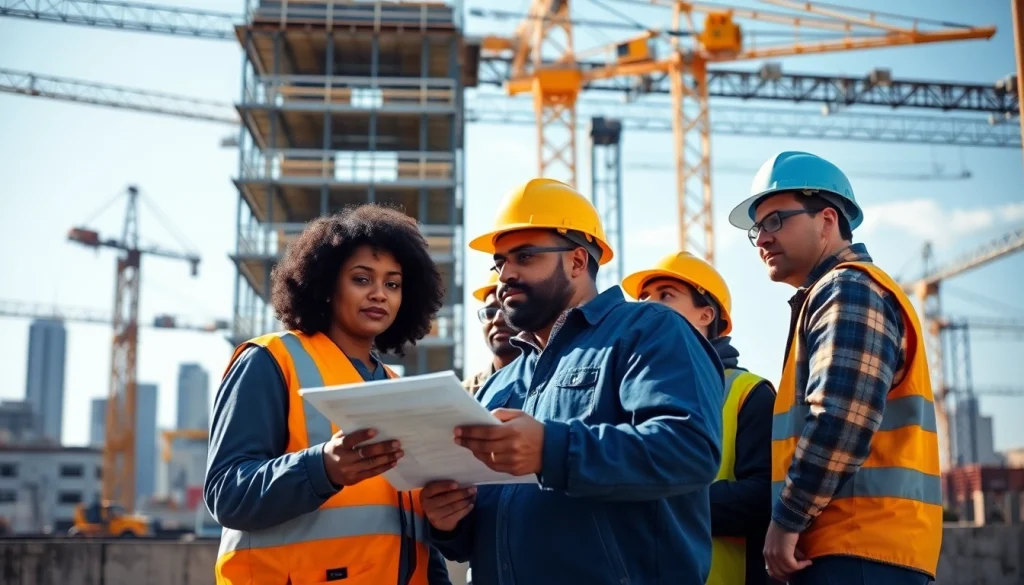 Manhattan General Contractor directing a construction crew on site, showcasing teamwork and professionalism.