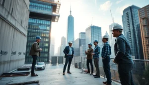 New York City Commercial General Contractor teams working on a high-rise project.