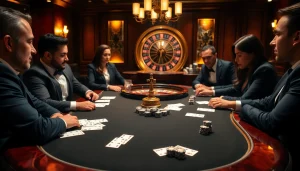 Enjoying a thrilling game with a migration agent melbourne present during a poker night.