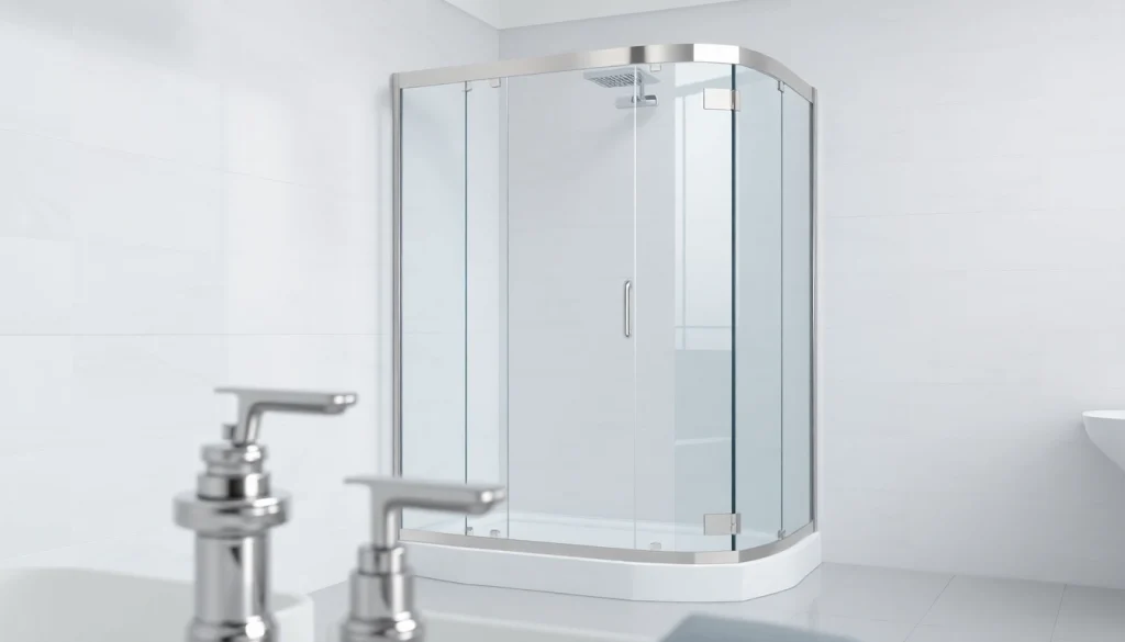 Erleben Sie eine stilvolle duschkabine 100x100 in einem modernen Badezimmer mit eleganten Details.