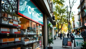 Find cigarettes near me with a vibrant storefront inviting customers in.