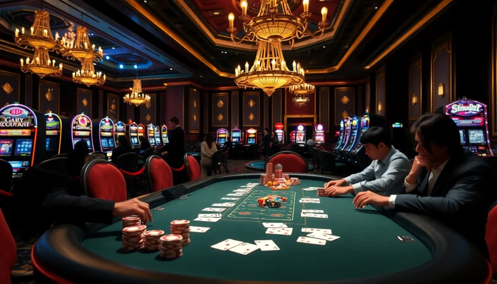 Sweeping poker atmosphere emphasizing sbobet link alternatif with vibrant chips, illuminated cards, and high-stakes excitement.