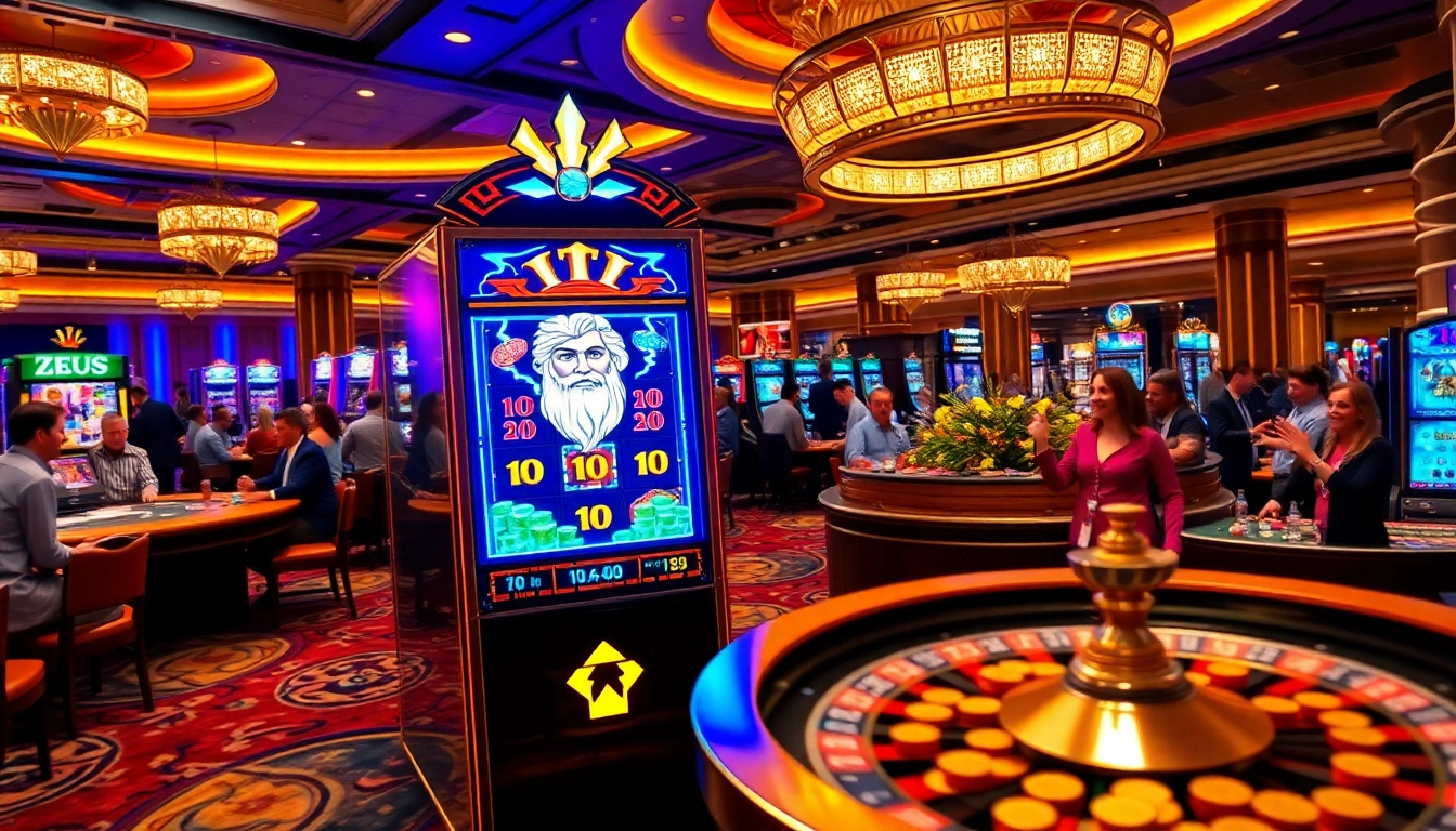 Experience thrilling gameplay on the Zeus slot machine with exciting bonus features and vibrant visuals.