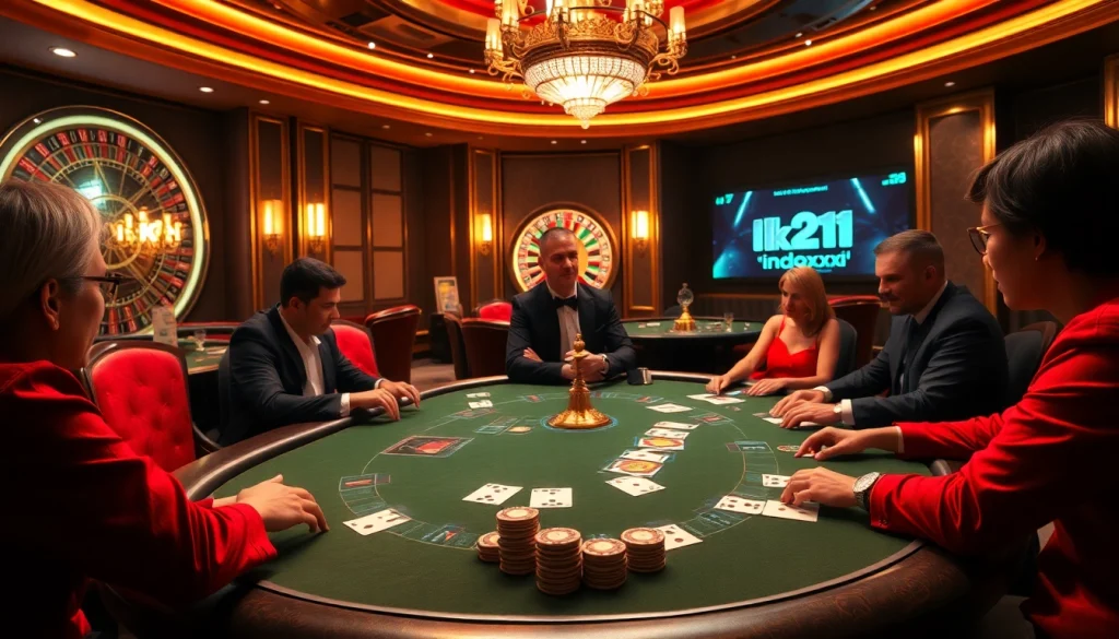 Experience the thrill of high-stakes poker at an exclusive casino with elements of lk21 indoxxi.