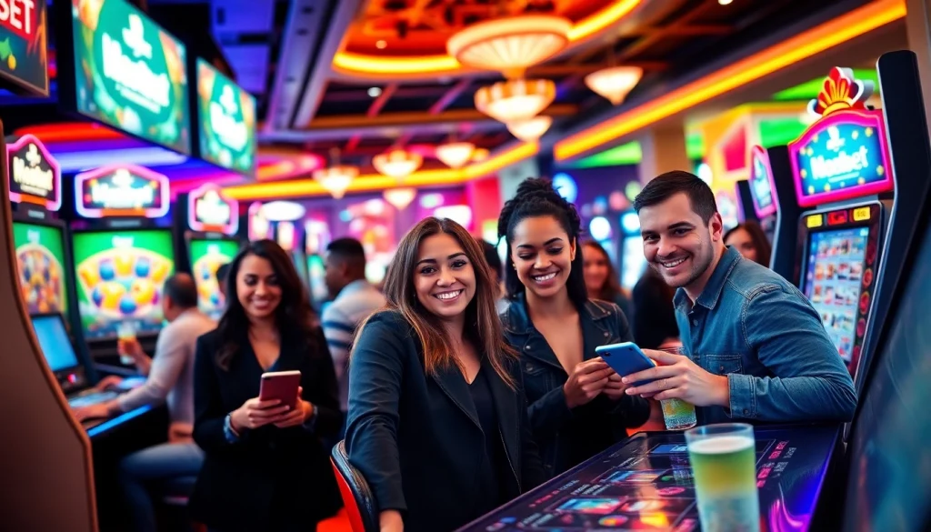 Mostbet sayt mühitində oyunçuların oynadığı canlı kazino atmosferi.