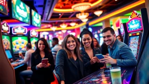 Mostbet sayt mühitində oyunçuların oynadığı canlı kazino atmosferi.