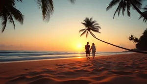 A tranquil scene of a Sri Lankan beach at sunset, ideal for https://privatetourssrilanka.com promoting tourism.