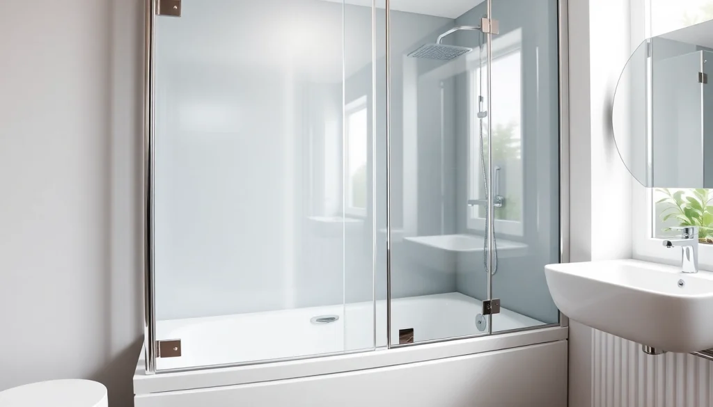 Duschkabine 90x90 komplett modern eingerichtet mit klaren Glaswänden und eleganten Chromdetails.