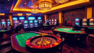 Players enjoying SODO's exciting tables in a high-energy casino setting.