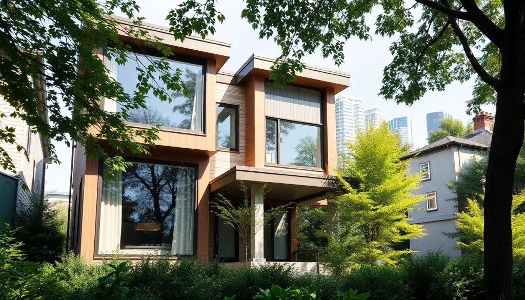 Architectural beauty from Boston residential architecture firm showcasing a modern home with greenery.