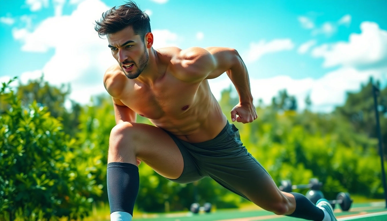 Aktiver Sportler demonstriert die Energie von phantom athletics im Training durch dynamische Bewegungen.
