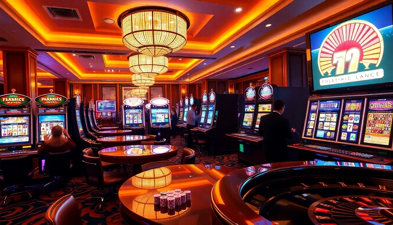 Players enjoying slot pragmatic games in a luxurious casino environment.