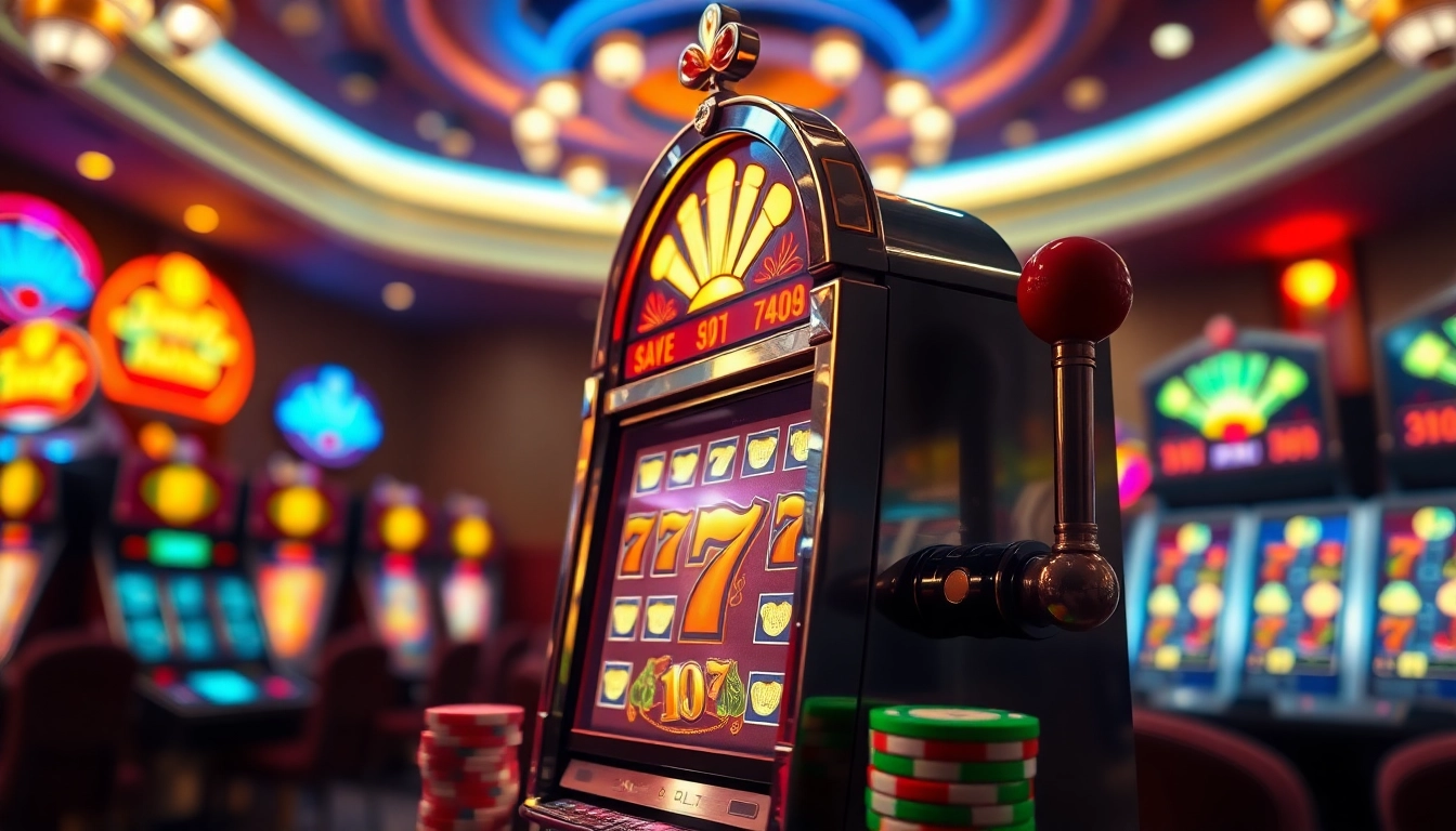 Menangkan dengan slot apk yang menyenangkan di mesin slot berkilau di kasino.