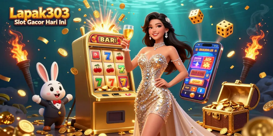 Experience big wins with Lapak303 Slot Gacor Hari Ini as the golden jackpot machine bursts with treasures.