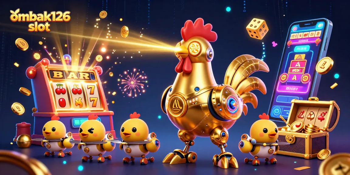 Spin to win with the ombak126 slot as golden symbols explode in a vibrant casino atmosphere.