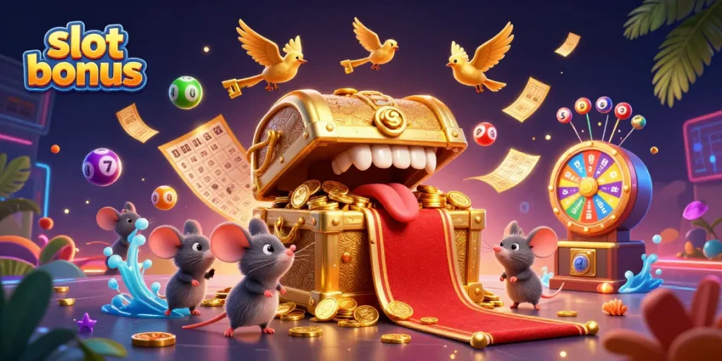 Engage with exciting slot bonus opportunities and mega prizes in a vibrant 3D casino world.