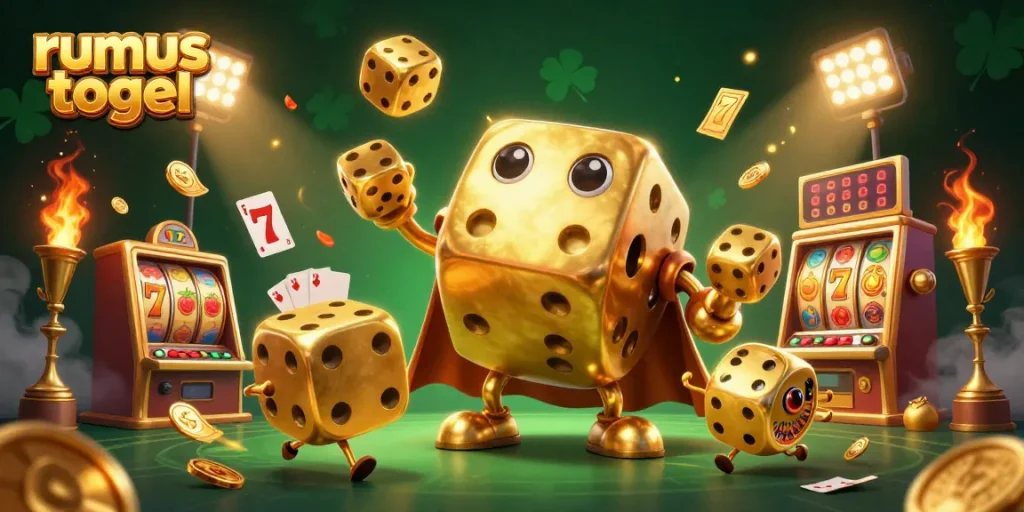 Engage with rumus togel strategies as golden dice and casino elements create an exciting atmosphere.