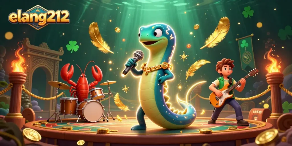 Experience elang212 excitement at the dynamic underwater casino stage with electric eel DJ.