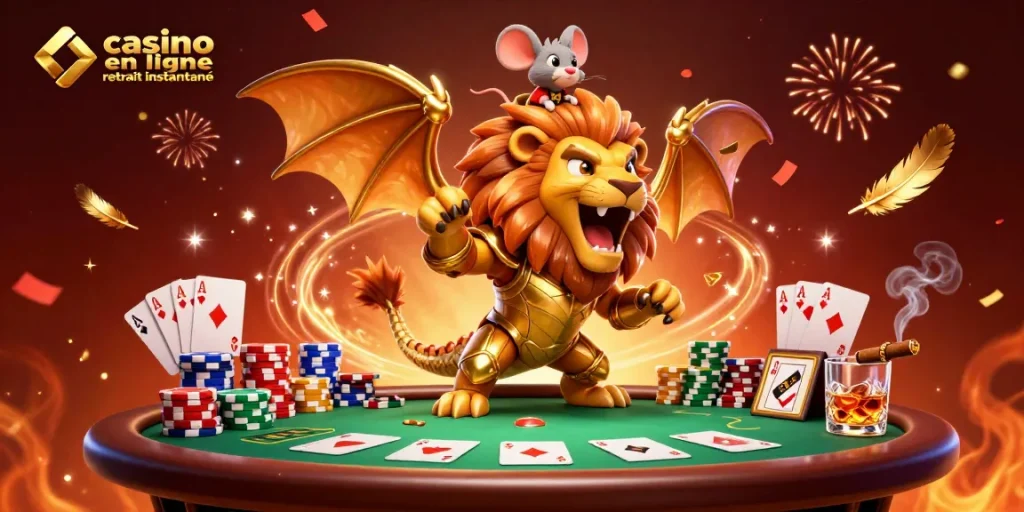 Visuel dynamique illustrant les stratégies gagnantes de casino en ligne retrait instantané.
